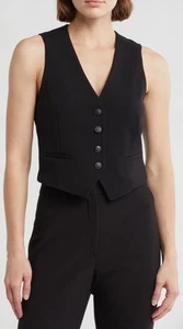 Chaleco Rag and Bone Priya Ponte en Negro Talla 4 $278 Nuevo con Etiquetas - Imagen 1 de 7
