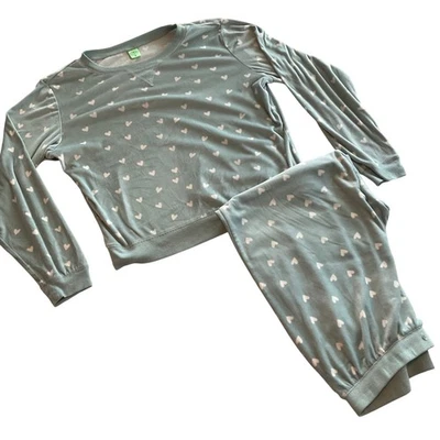 Conjunto de Pijama Honeydew Sudadera Pantalones Salón Ropa de Dormir Corazones Talla L Foto 1 de 4