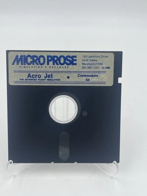Acrojet (Acro Jet) For Commodore 64 - Untested - 1985 - Micro Prose Simulation - Image 1 of 4
