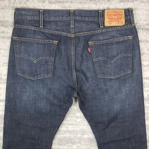 Levi's 513 Jeans Mens 38x30 Straight Dark Wash Blue Measure 37x29 - Picture 1 of 10