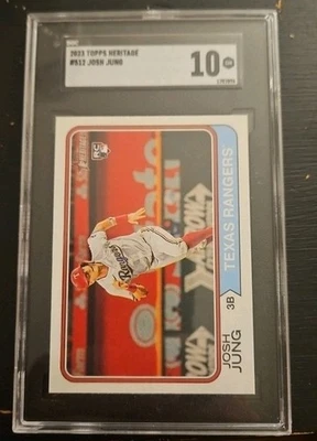 2023 Topps Heritage - Josh Jung #512 (RC) SGC 10 Texas Rangers - Image 1 of 4
