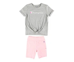 Champion Classic Script Tie Front Tee Bike S Girls Clothing Set Size 6X, Color: - Picture 1 of 3
