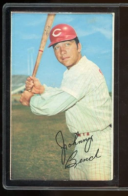1970 年 Topps 超空白背面方形精制棒球 Johnny Bench 辛辛那提红人队 — 第 1/2 张图片