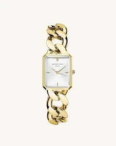 Rosefield Women'S Octagon XS Studio 23k Gold Plated Watch and Gold Bracelet - Picture 1 of 6