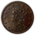 1818 N-10 Coronet Head Large Cent Uncirculated Unc Coin, Corrosion #6821