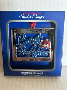 Mejor Adorno de Navidad de Bombero por Regent Square Studio Design NUEVO - Imagen 1 de 3