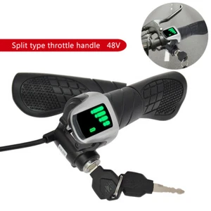 48V Split throttle handle with power display and Key Lock for E-Bike/Scooter - Picture 1 of 14