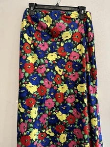 Asos Womens Floral Maxi Skirt Pull On 12 Colorful Eclectic Whimsical - Picture 1 of 4