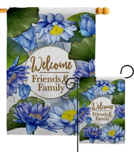Blue Lotus Garden Flag Sweet Life Home Decorative Small Gift Yard House Banner - Picture 1 of 19