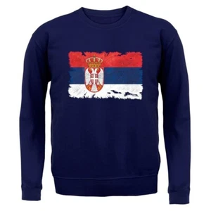 Serbia Grunge Style Flag - Kids Hoodie / Sweater - Belgrade Serbian Country - Picture 1 of 18