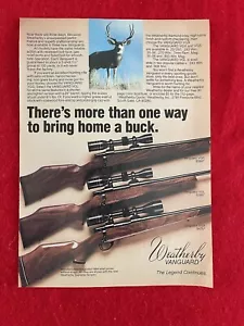 Pubblicità Vintage 1984 Stampa Weatherby Vanguard Fucile Pubblicità - Foto 1 di 2