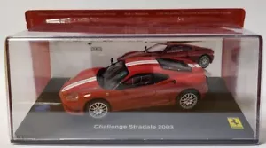Ferrari Challenge Stradale 2003 rot/gestreift 1/43 Modellauto. Mit Vitrine + Staub - Bild 1 von 3