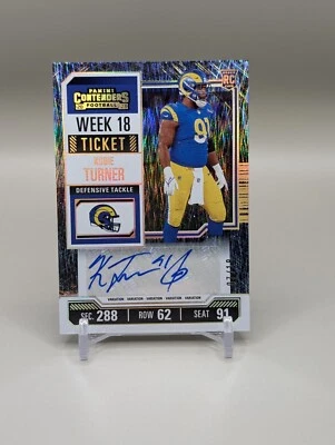 2023 Panini Contenders - Rookie Ticket Week 18 Ticket #153 Kobie Turner /18  - Image 1 of 4