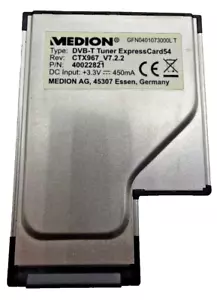 MEDION TV-Tuner ExpressCard54 modèle : CTX967 DVB-T EXPRESS CARD54 #GK8752 - Photo 1/3