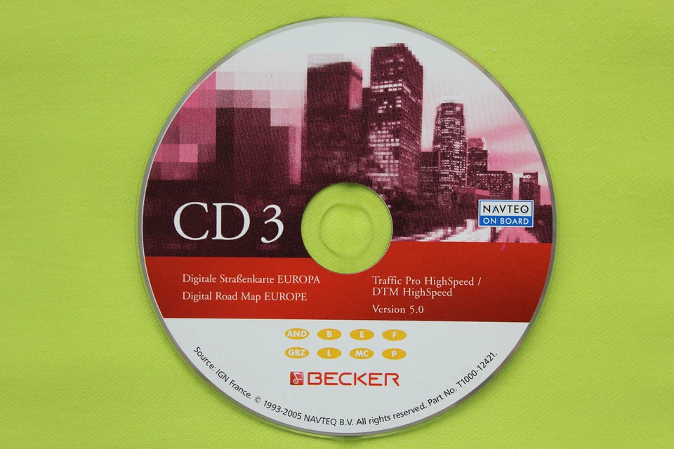 CD NAVIGATION BECKER TRAFFIC PRO DTM HIGHSPEED 5.0 BELGIEN FRANKREICH PORSCHE VW - Bild 1 von 1