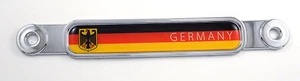 German Germany Deutschland Flag Chrome Emblem Screw On License plate Decal badge - Foto 1 di 3