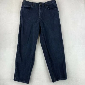 Open Trails Straight Leg Jeans Men's 36x30 Blue 5-Pocket Dark Wash 100% Cotton - Picture 1 of 8