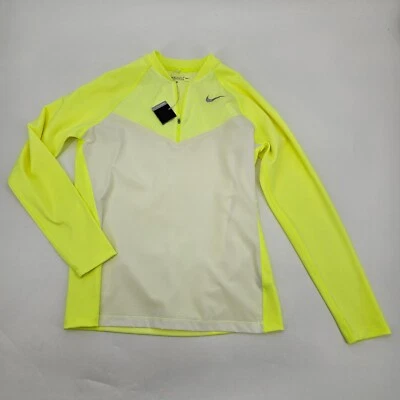 Chaqueta para mujer NIKE GOLF Tour Performance 1/4 cremallera talla grande 640339 amarillo neón Foto 1 de 4
