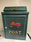 Classic Style Wall Mounted Post Box Classic Green Box With Red Tractor Farmers