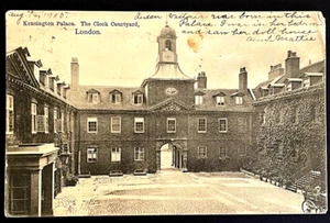LONDON ENGLAND antike Foto Postkarte 1905 KENSINGTON PALACE Courtyard RPPC - Bild 1 von 4