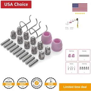 Plasma Cutter Torch Consumables .045'' 24 Pcs Cutting Torch Nozzles Tips Kit ... - Picture 1 of 4