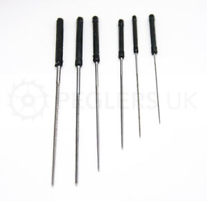 Set of 6 Cutting Broaches 0.8 - 2.3 mm Clock Watch Repair Tools Reamer 5 sided