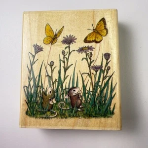 Butterfliers~Flowers~House Mouse~Rubber Stamp~3.25" x 4"~Stampabilities HMKR1001 - Picture 1 of 8