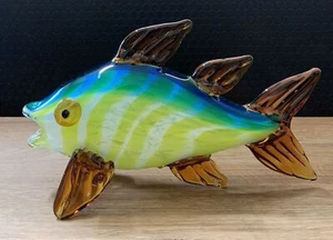 Glasfigur Fisch Skulptur Dekofigur Glaskunst Kristallglas Deko Maritim Neu - Bild 1 von 5
