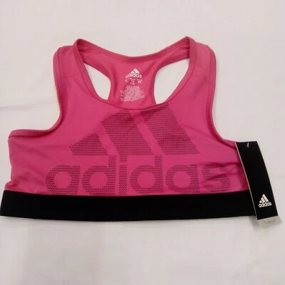 adidas XL extra large 16 sports bra girls youth pink AB7014 - Image 1 of 4