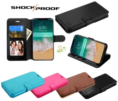 For Samsung Galaxy A01 Leather Flip Wallet Credit Card Case Stand Phone Cover - Image 1 of 4