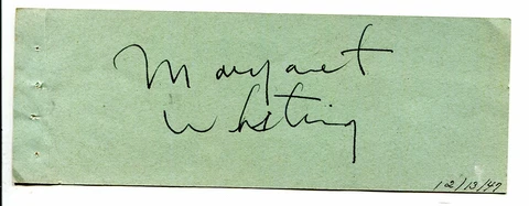 MARGARET WHITING signed AUTOGRAPH 1801B Cover