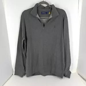 Polo Ralph Lauren Mens Size Med Lightweight 1/4 Zip Pullover Sweater Gray EUC! - Picture 1 of 12
