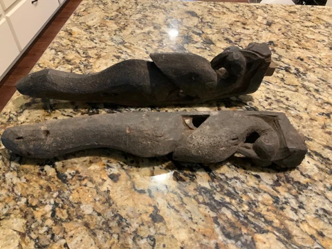 VTG Shelf Wall Bracket Corbel Pair Bird Home Decor Architectural Salvage Old Cover