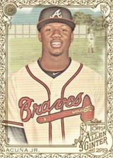 2019 Topps Allen & Ginter Baseball Gold Border #25 Ronald Acuna Jr.