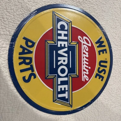 Chevrolet Parts Sign Metal Garage Decor Man Cave Automotive Advertising Wall Art - Image 1 of 4