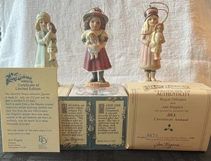 3 Jan Hagar Limited Edition Christmas Ornaments. 1986 Jill, 1987 Holly, 1988 - Picture 1 of 9