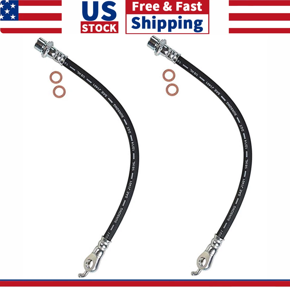 2x Línea de freno de manguera de freno exterior trasero para Toyota Land Cruiser 2008-2019 Foto 1 de 4