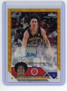 2023 Topps Chrome McDonald's All American Auto Gold Wave Ref Jared McCain /50 - Picture 1 of 2