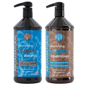 Champú y acondicionador Arganatural ARGAN ~ Hidratante con queratina + B5 2x960 ml - Imagen 1 de 6