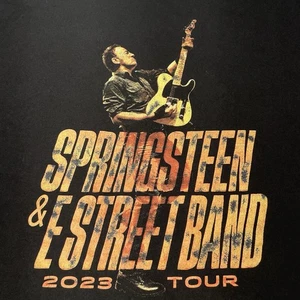2023 Bruce Springsteen XL Black T-shirt 2-sided Tour Concert E Street Band - Picture 1 of 8