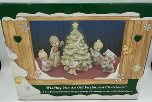 Juego de 6 estatuillas Precious Moments “Wishándote una Navidad antigua” caja original - Imagen 1 de 10