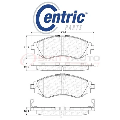 Centric C-TEK Ceramic Disc Brake Pads for 2007-2009 Suzuki Swift+ 1.6L L4 - wi - Imagem 1 de 4