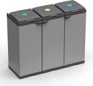 Mülltrennung Mülltonnen Schrank Kunststoff für Säcke von 80–110 l 38 T x 87 H cm - Bild 1 von 11