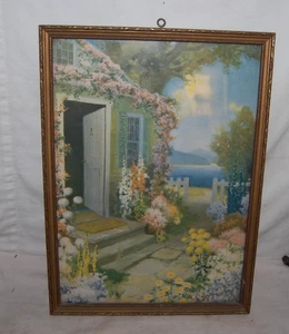 Vintage Framed R Atkinson Fox G Blanchard Carr Cozy Cottage Print - Picture 1 of 6