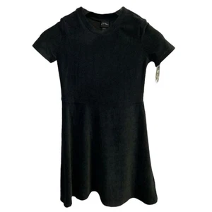 Art Class Dress S 6/6X Black Ribbed Short Sleeve Pullover Stretchy Youth Modern - Picture 1 of 6
