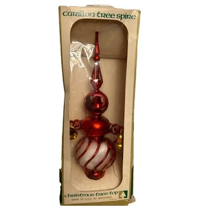 Vintage Bradford Christmas Tree Topper Carillon Spire Plastic Original Box - Picture 1 of 11