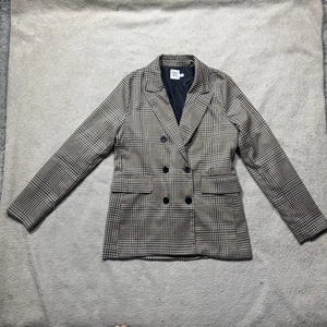 Princess Polly Blazer Damen 6 braun schwarz Hahnentritt zweireihig kariert - Bild 1 von 13