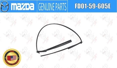 Vidrio izquierdo Mazda OEM repuesto goma perecida FD01-59-605E para RX-7 Foto 1 de 4