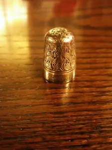 Superb Antique Charles Horner DORCAS Sterling Silver Steel Core Thimble Size 8 - Picture 1 of 12