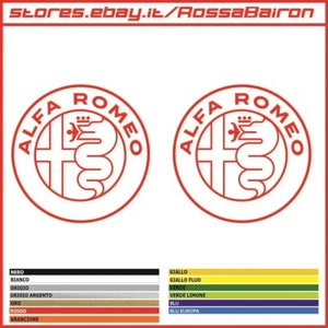 Set 2 Aufkleber Logo Alfa Romeo 2017 2 Gewinde mm.75 Sticker Sticker - Bild 1 von 1